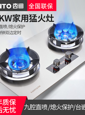 杏田 A九腔猛火灶煤气灶家用大火力双灶液化气灶具十大名牌燃气灶