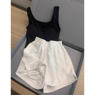套装 甜美少女高级纯色睡衣女夏季 性感背心短裤 新款 外穿 家居服大码