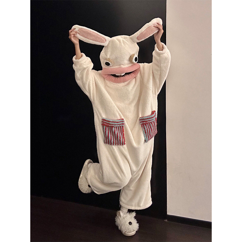 连体睡衣女士加厚加绒秋冬季