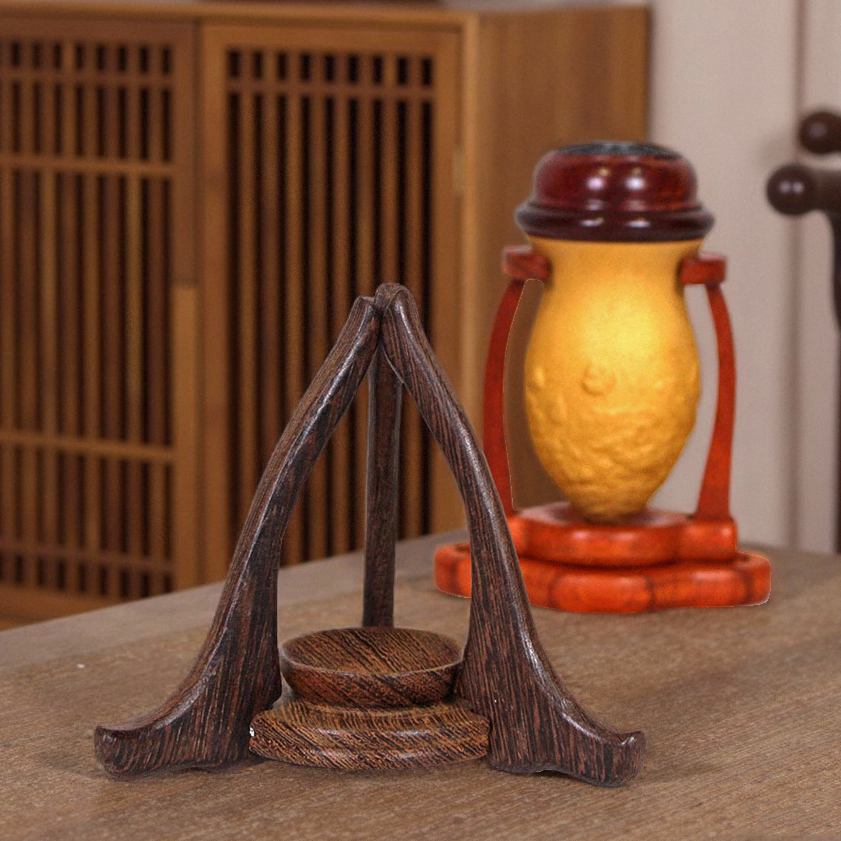 鸡翅木鸡翅木水晶球葫芦底座支架