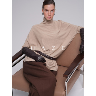 Haze禾枝 蝙蝠袖宽松 轻奢慵懒风内搭外穿