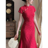 复古改良年轻斜门襟立领旗袍 新中式 Haze禾枝 月影2.0