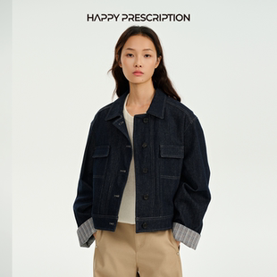 【特价】Happy Prescription 快乐药方宽松廓形经典原色牛仔外套