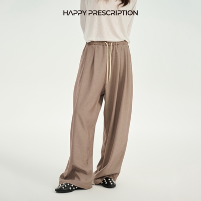 Happy Prescription  快乐药方宽松微锥形抽绳休闲裤