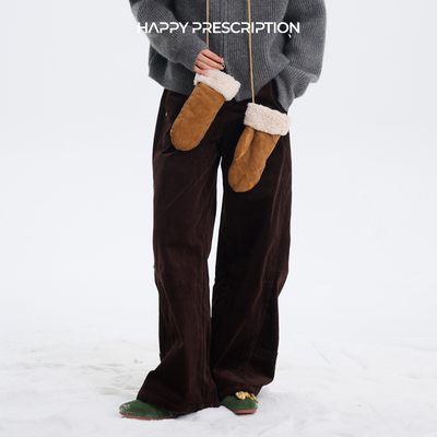 Happy Prescription 复古灯芯绒休闲裤