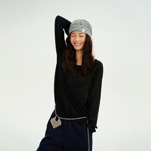 【博主推荐】Happy Prescription快乐药方莱赛尔醋酸垂感圆领上衣