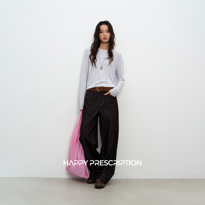 Happy Prescription 背后中线基础针织T
