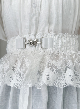 高级感法式蕾丝腰带女配裙子网红同款时尚潮流连衣裙收腰腰封韩版