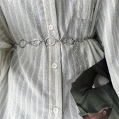 新款 连衣裙子收腰装 时尚 腰链西装 饰潮 百搭链条腰带朋克牛仔裤 韩版