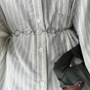 连衣裙子收腰装 韩版 饰潮 腰链西装 百搭链条腰带朋克牛仔裤 新款 时尚