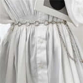 韩版 原宿风链条裙带嘻哈潮 饰连衣裙个性 JK腰链女士时尚 百搭腰带装