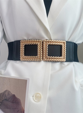 韩版腰带女气质弹力配连衣裙腰封时尚ins风收腰松紧皮带装饰百搭