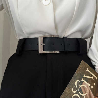 腰带人造革男女合金复古轻奢