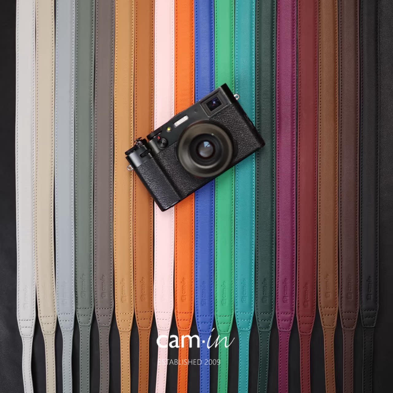 camin真皮皮微单相机背带可调节斜跨肩带适用富士XT50X100V理光GR