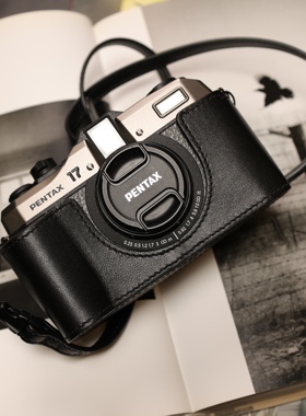 cam-in真皮牛皮适用于宾得17/Pentax17相机皮套 保护套 配套背带