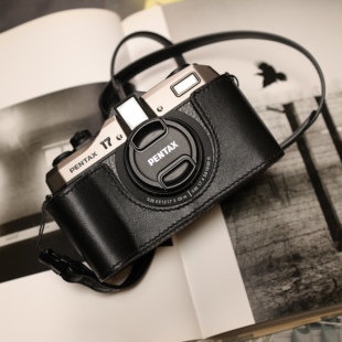 cam-in真皮牛皮适用于宾得17/Pentax17相机皮套 保护套 配套背带