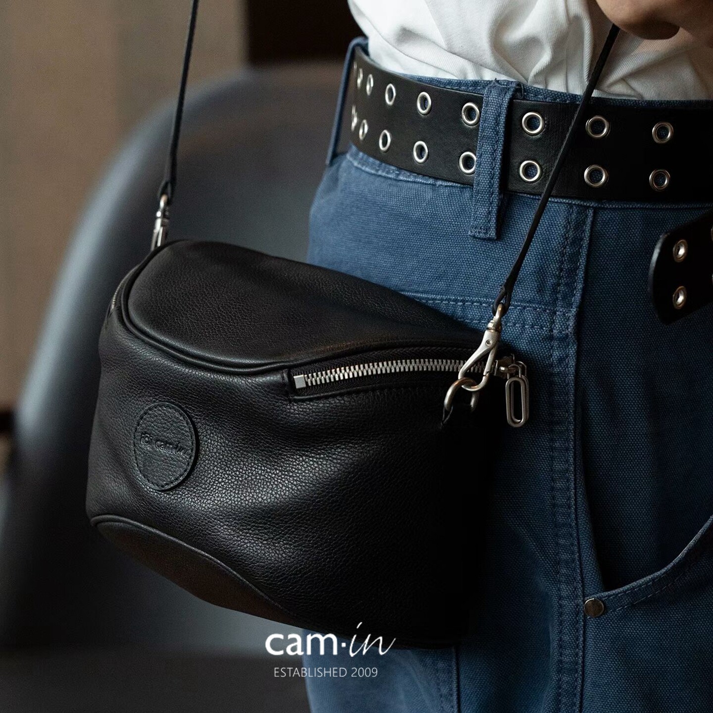 cam-in真皮微单相机单肩包斜跨包