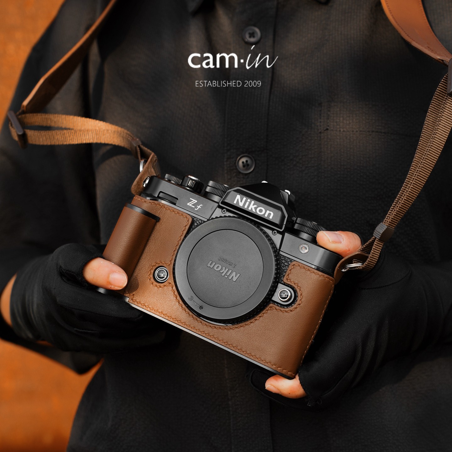 cam-in 真皮swift皮尼康ZF相机保护套 NIKON ZF牛皮相机手柄底座