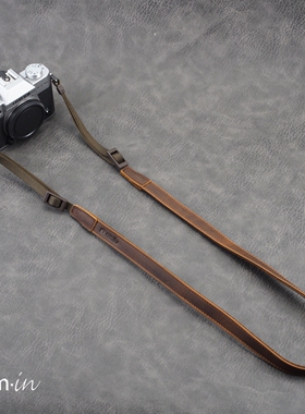 cam-in可调节复古真皮相机背带 微单斜跨肩带 适用于索尼富士XT50