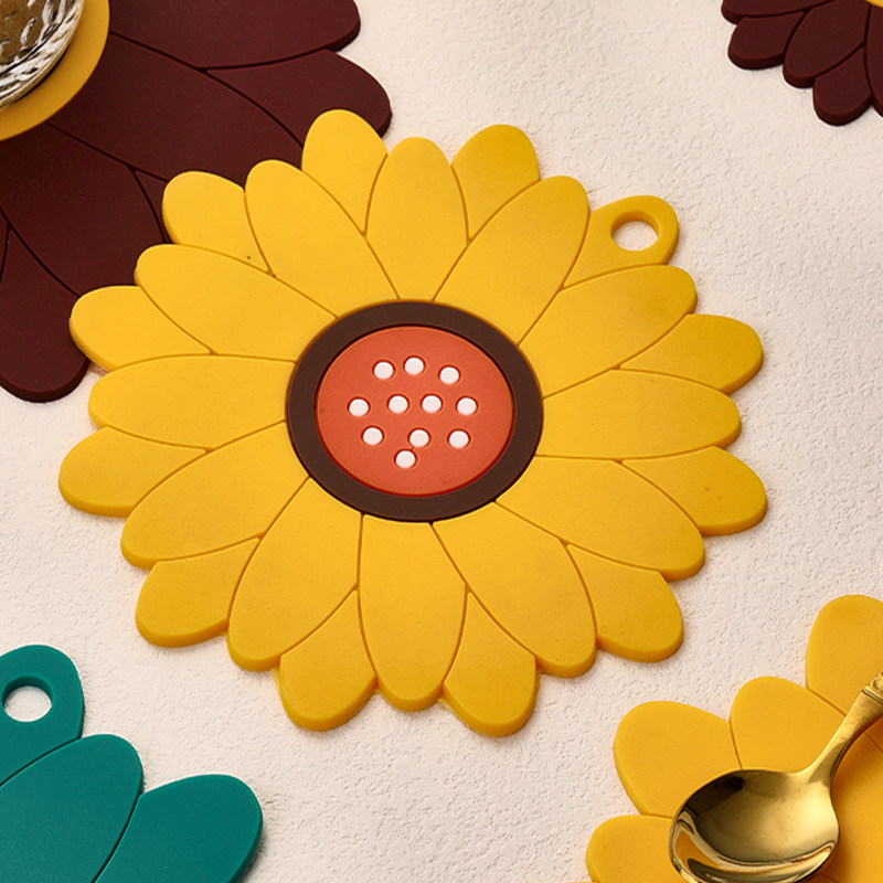 粤昌向日葵茶水杯垫环保耐90度高温家用碗盘子饭菜锅垫防烫隔热垫,餐饮具,餐垫,淘宝优惠券,粉丝福利购,淘宝优惠卷