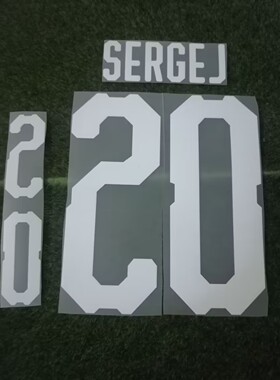 拉齐奥2018塞尔维亚印字#20 SERGEJ  NAMESET定制热转印印字印号