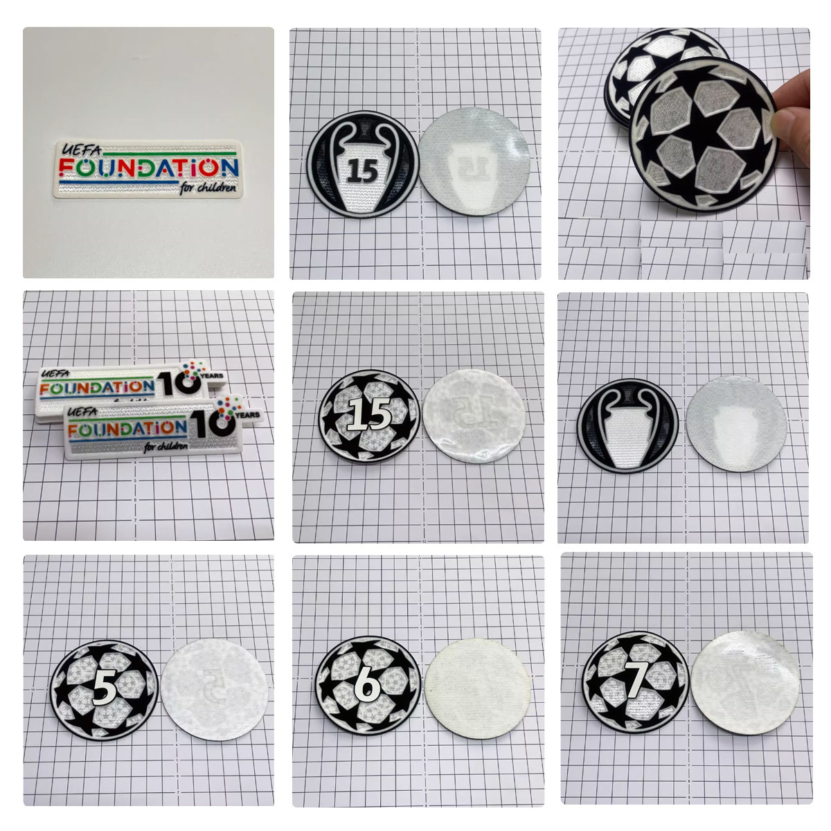 2025欧冠卫冕臂章巴黎皇马巴萨5次6次7次15次硅胶植绒欧冠徽章