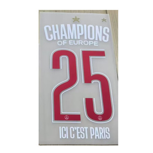 巴黎欧冠夺冠印字#25 CHAMPIONS Nameset热转印印字印号