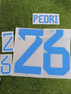 2022世界杯西班牙印字26号佩德里9号加维印号热转印足球烫画