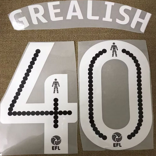 英冠印号40号格拉利什#40 GREALISH NAMESET热转印