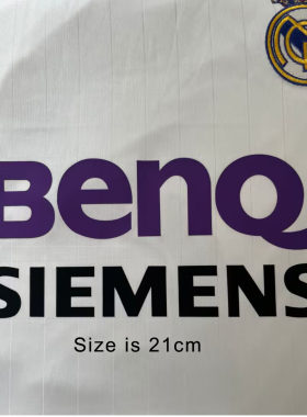 皇马明基西门子赞助BENQ SIEMENS热转印足球烫画印号定制