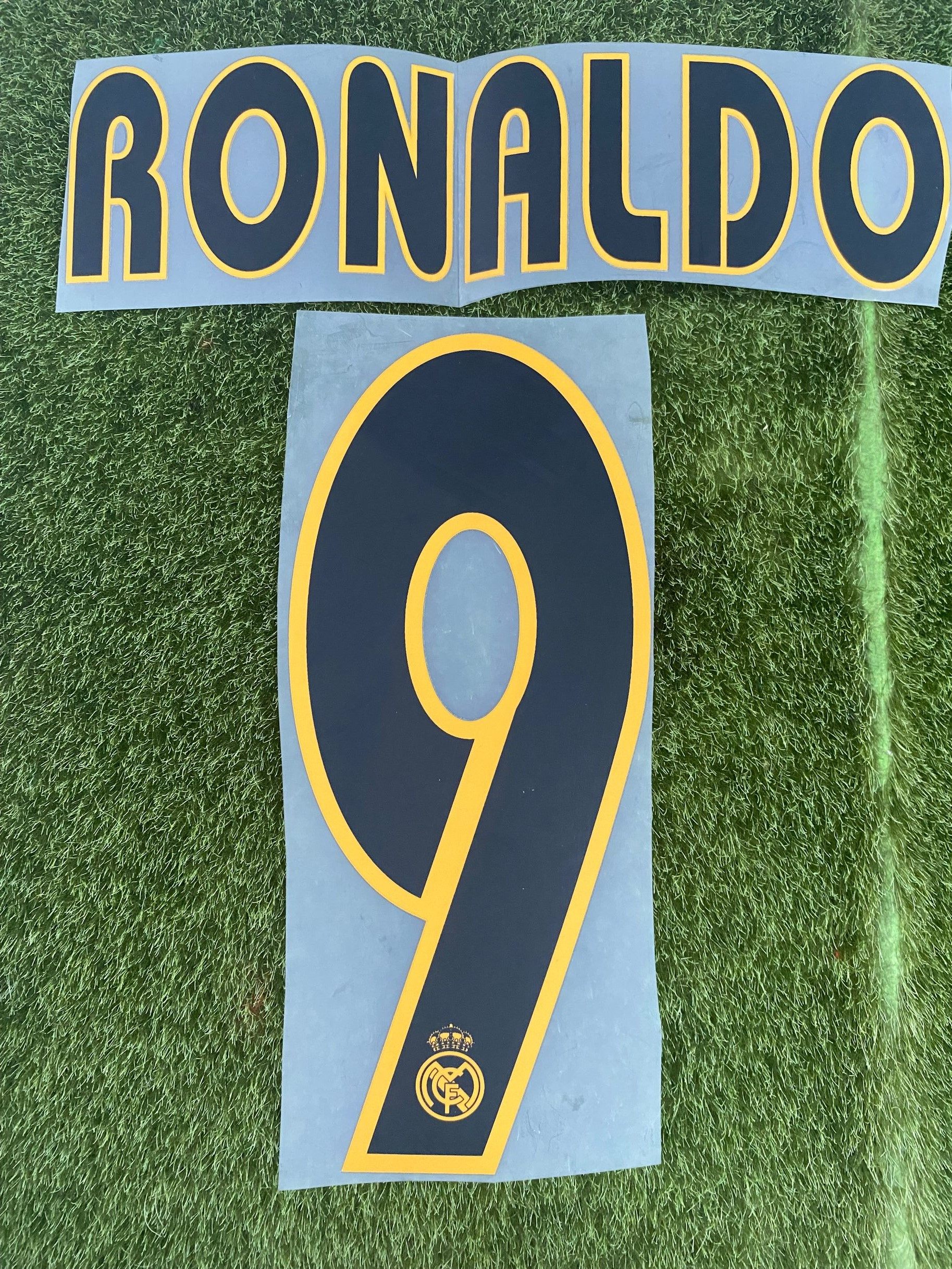 皇马9号罗纳尔多#9 RONALDO印字定制法甲印号自定义DIY热转印足球