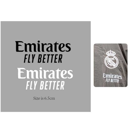 2024皇马训练服赞助Emirates Fly Better热转印印字印号