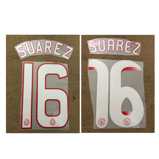 阿贾克斯印字16号苏亚雷斯印号#16 SUAREZ Nameset热转印