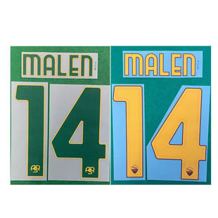 25-26罗马印字主客场14号马伦#14 MALEN Nameset热转印印号