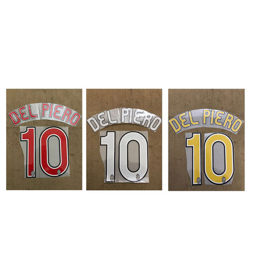尤文印字10号皮耶罗印号#10 DEL PIERO Nameset 2006-2007赛季