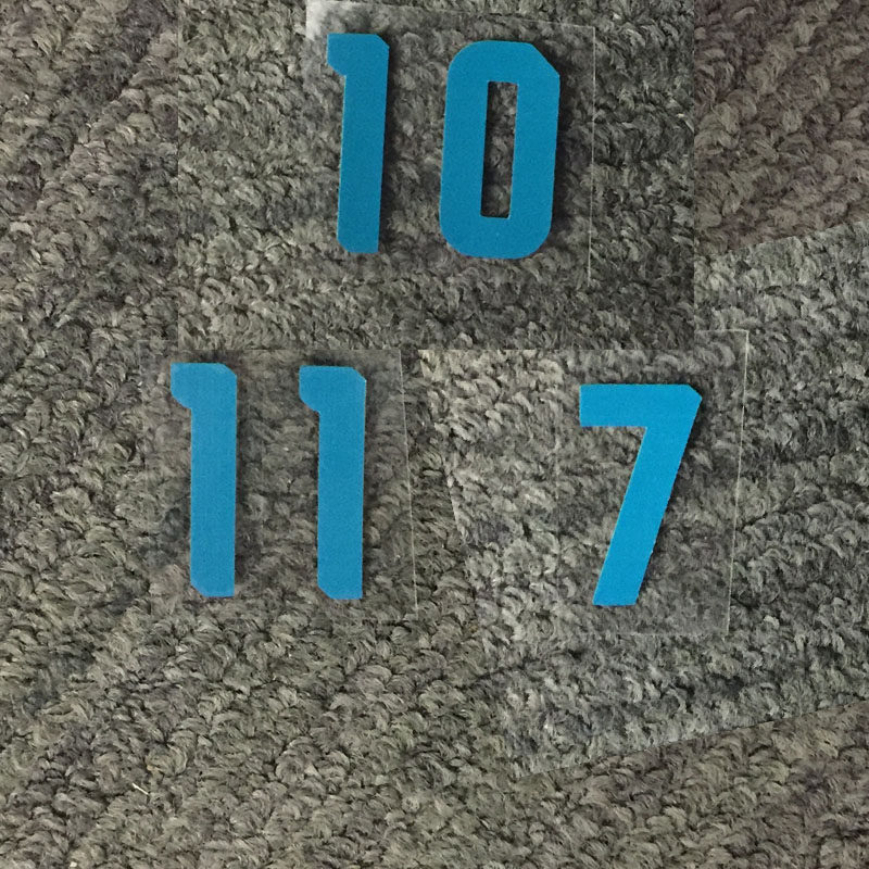 1718皇马球员训练服胸前小号码数字C罗贝尔莫德里本泽马印字