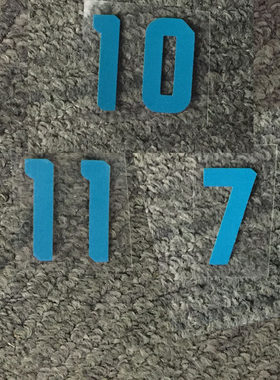 1718皇马球员训练服胸前小号码