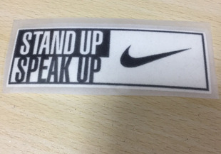 曼联反种族歧视臂章stand up speak up植绒热转印足球比赛臂章