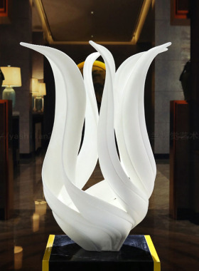 简约抽象白玉兰现代雕塑现货定制