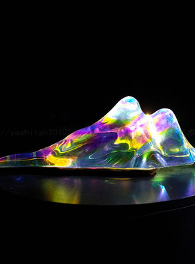 特色炫彩冰山景台玄关桌面摆件