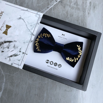 领结复古领结手作桂冠暗红设计款