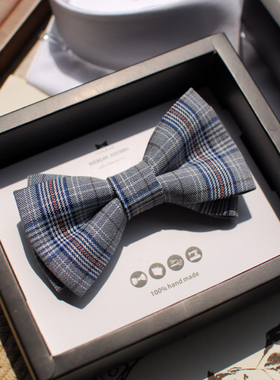 手作领结格子时尚欧美礼物bowtie