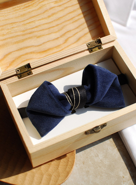 22MERLIN STUDIO灰蓝丝绒系列结婚领结煲呔时尚西欧聚会PARTY礼物