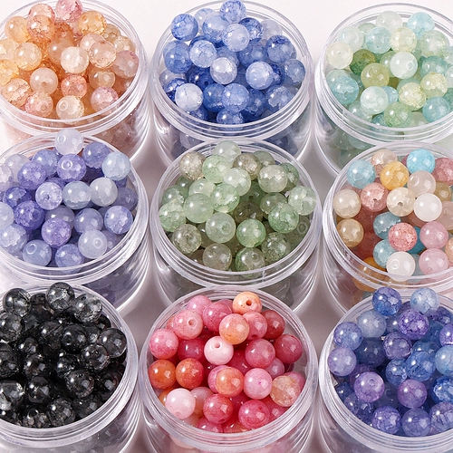 Натуральные бусы, браслет из бисера, ожерелье, китайская шпилька, бусины, аксессуар, аксессуары, 8мм, цветочный принт, DIY