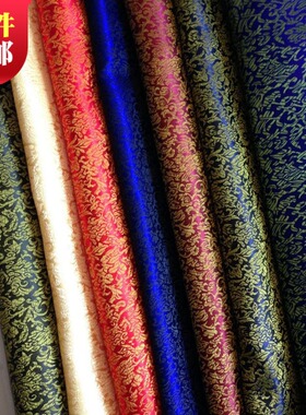 新娘装cos 古装汉服仿古服装面料喜庆场景布置布料织锦缎-糊涂花