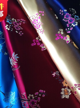 织锦缎cos古装汉服娃衣服装旗袍面料布料/小花小草竹梅花兰花