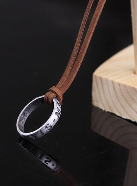 欧美创意魔戒指环吊坠欧美好朋友合金戒指项链两用项饰衣饰装饰