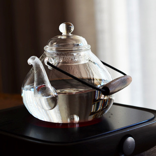 中式电热水壶耐热玻璃煮茶壶功夫茶煮水复古风电陶炉烧水壶宋风款