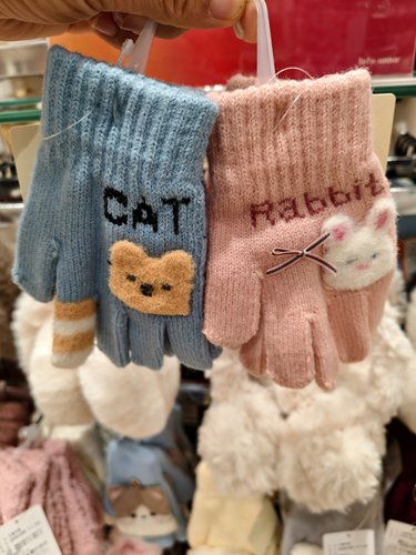 tutuanna25年秋冬新款儿童手套舒适柔软亲肤保暖手套