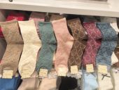 tutuanna正品 薄款 25秋冬新款 女士袜子小众客料宫廷风浮雕女袜夏季